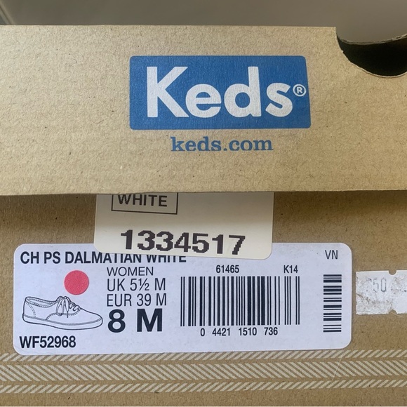 BNIB KEDS Goody Two shoes Dalmatian sneakers, 8M - Picture 5 of 5